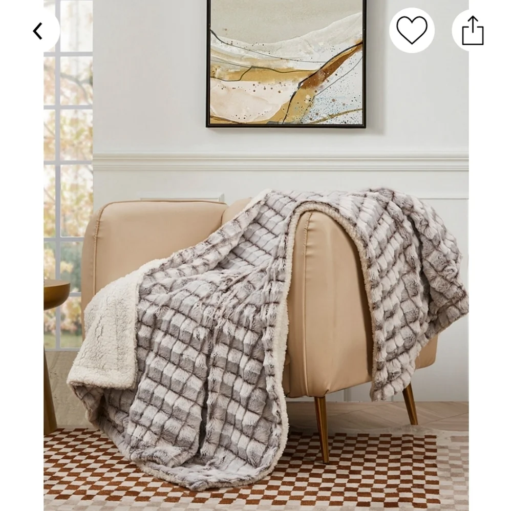 Royal Luxe Reversible Micromink Faux Sherpa Tie Dye Throw NWT